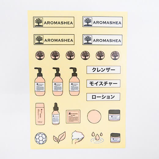 好きな場所に貼れる！アロマシアシール 耐水 3枚セット