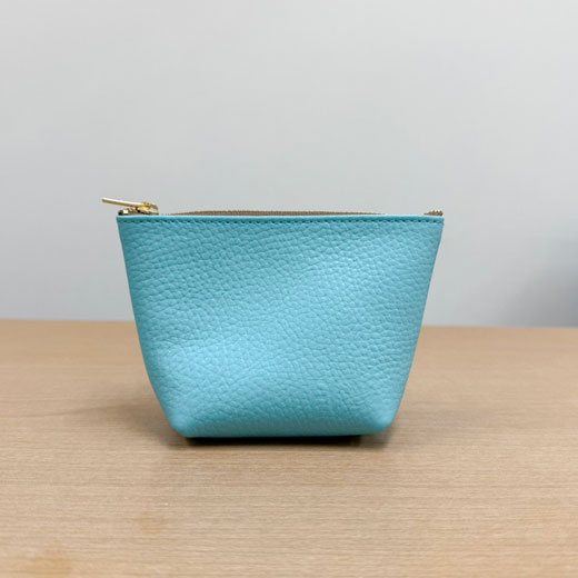 多機能性【本革スモールポーチ】(ブルー) ブルー ブルー