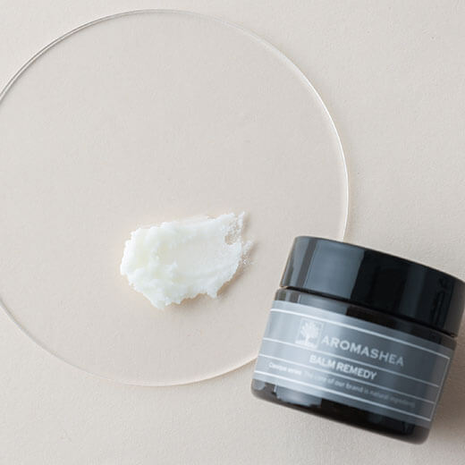 アロマシア バーム テクスチャと並べて