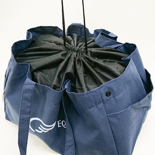 持ち運びに便利！大容量 巾着 保冷バッグ（ネイビー） ネイビー 約240×340×220(mm)