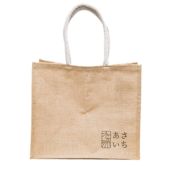 たっぷり入る！あさいちオリジナル ジュートバッグ 麻製