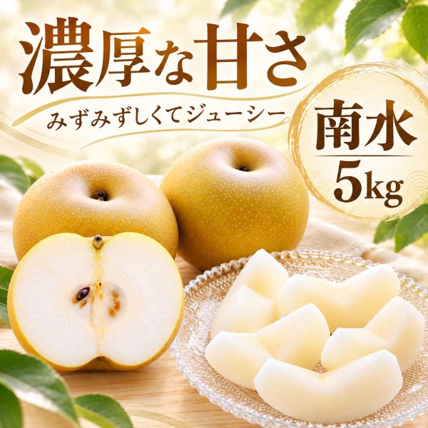 大将梨園の梨（南水）5kg　北東北最大の和梨の産地からお届け[送料込]