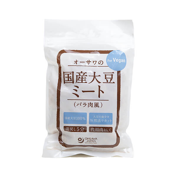 オーサワ 国産大豆ミート(バラ肉風)80g【おつとめ品】