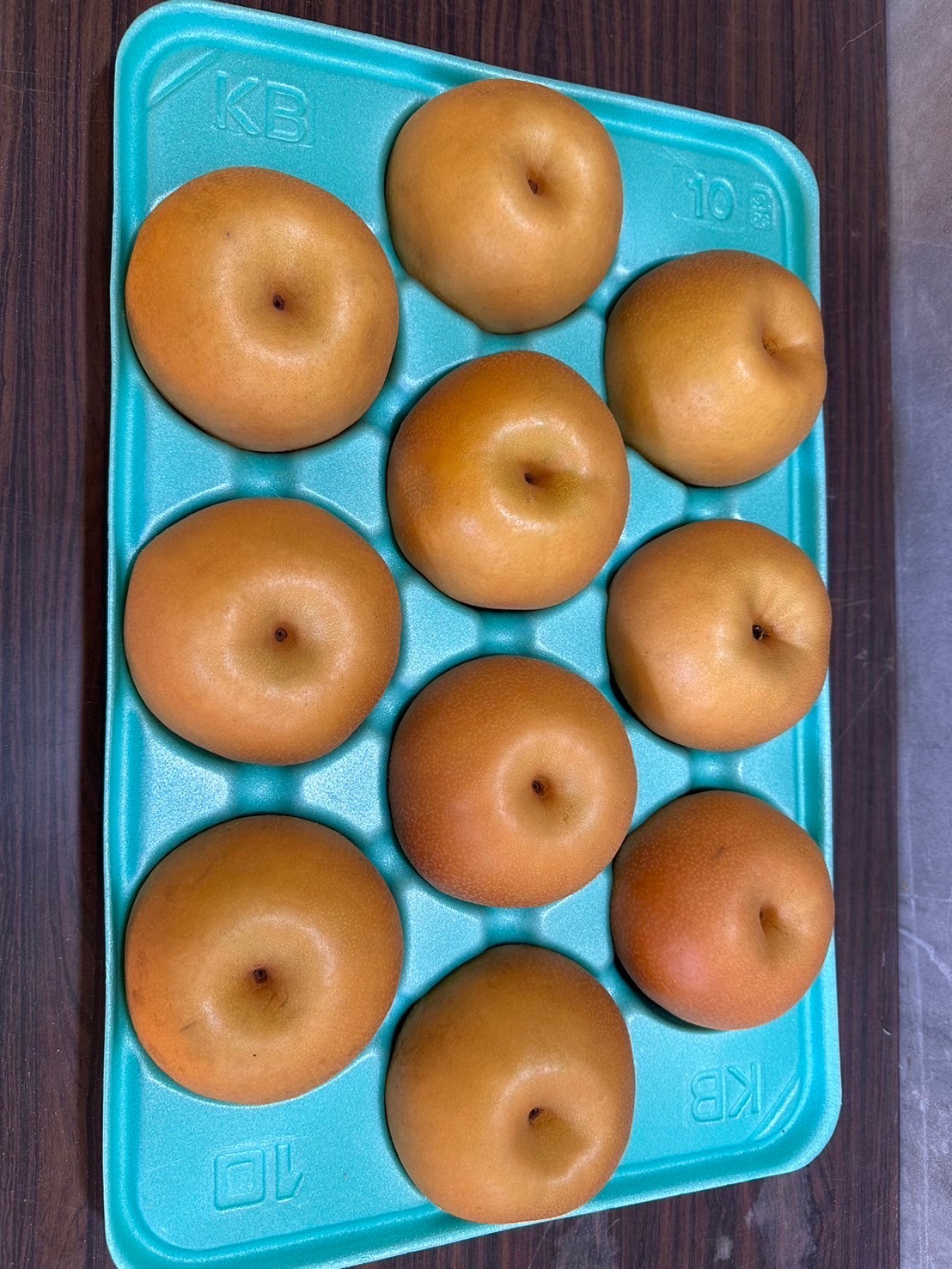 収穫した南水梨